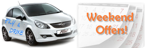 Weekend car rental special offers in Sardinia.
